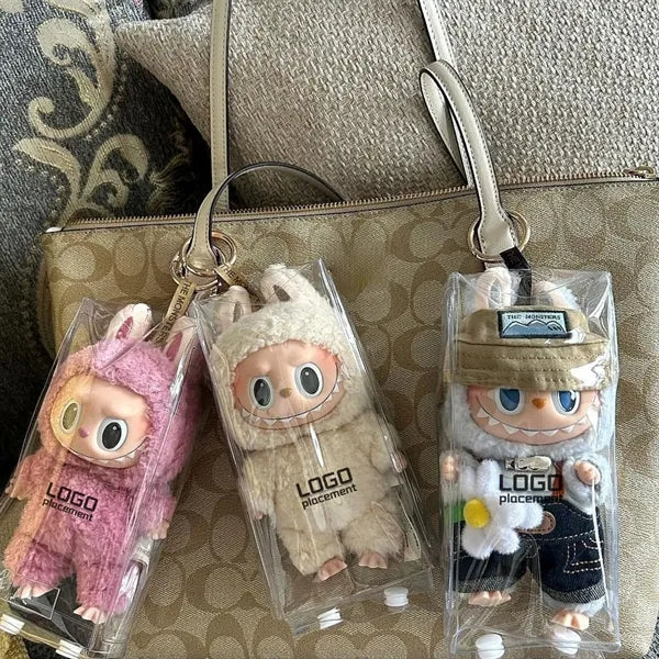 Plush Doll Charm with Transparent Case for Promotions