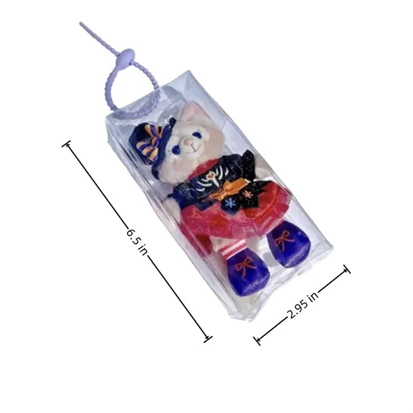 Plush Doll Charm with Transparent Case for Promotions