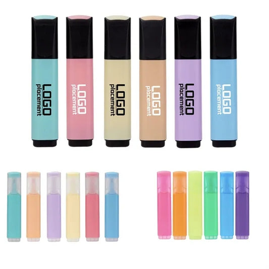 Highlighter Set Logo Printed for Office School Use