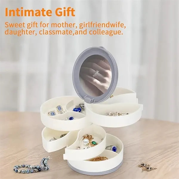 4-Layer Rotating Small Jewelry Organizer