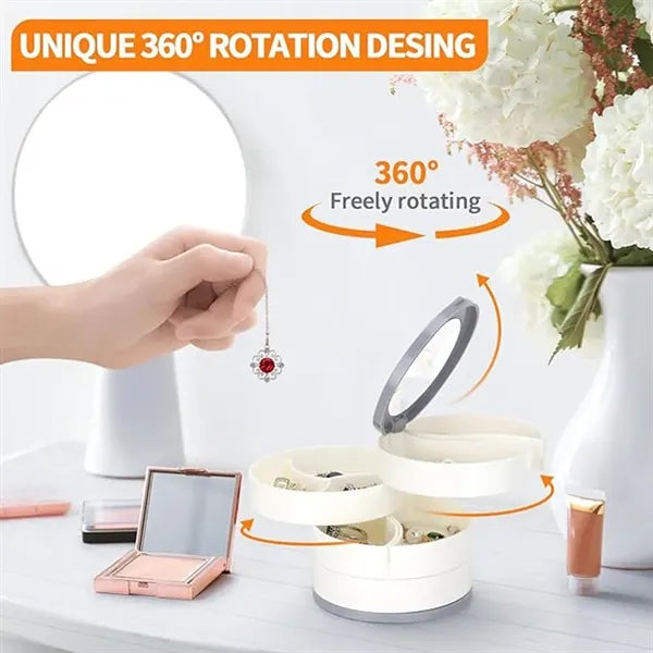 4-Layer Rotating Small Jewelry Organizer