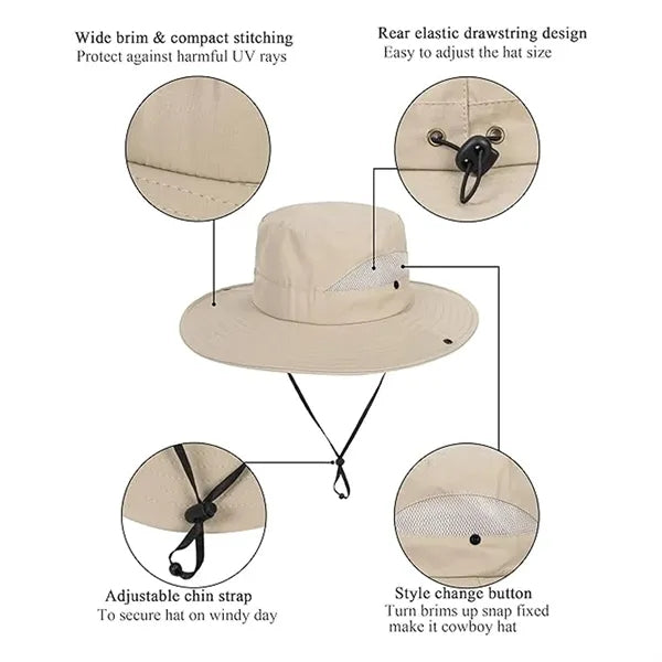 Multifunctional Outdoor Breathable Sunshade Bucket Hat