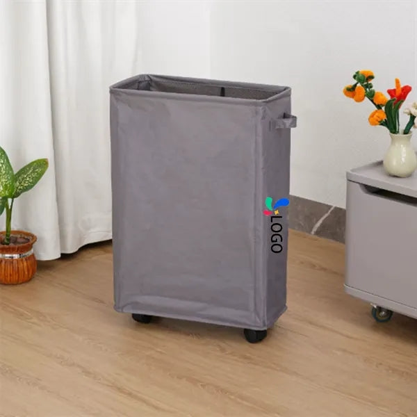 Rolling Slim Laundry Basket