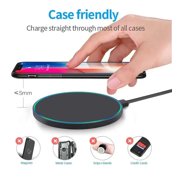 15W/30W Wireless Charger Fast Qi Charging Pad