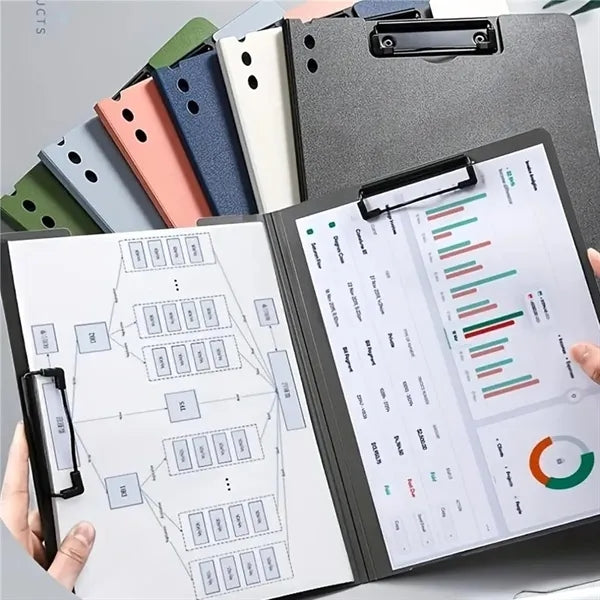 PVC Waterproof And Durable Double Clip Multi-Color Folder