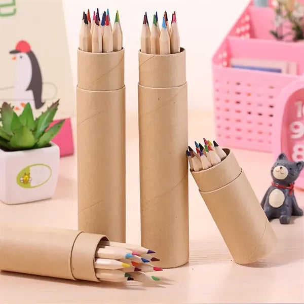 12 Colored Eco Friendly Pencils Set