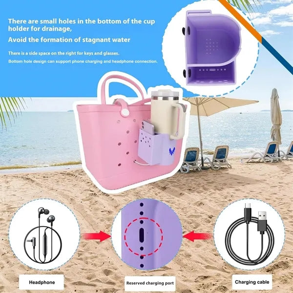 Laird Holey Beach Tote 2in1 Cup Holder