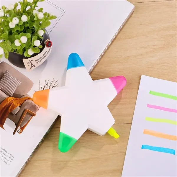 Funny Star Shape Fluorescent Highlighter Pens