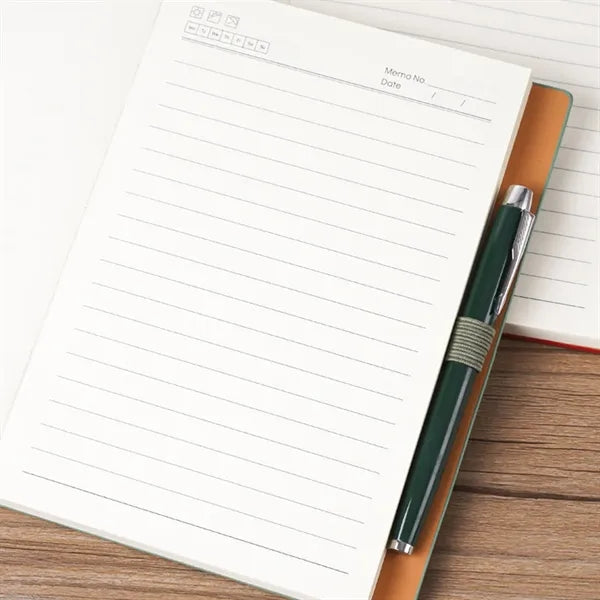 A5 Simple Business Notebook With Elastic Pen Slot