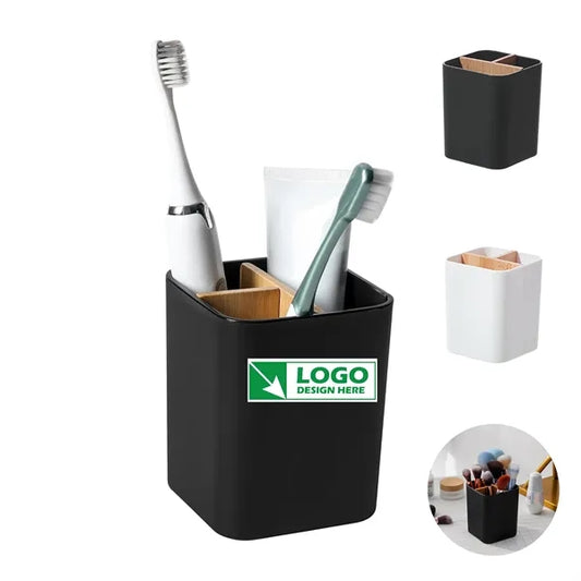 3 Slots Bamboo Toothbrush Holder