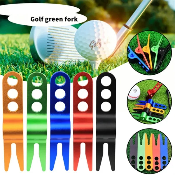 Golf Accessories Green Fork Anode Three-hole Ball Lawn