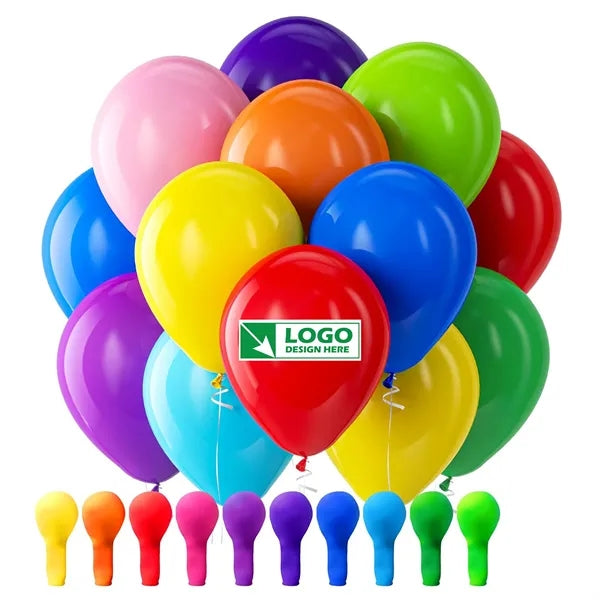12 inch Round Helium Bright Color Balloons
