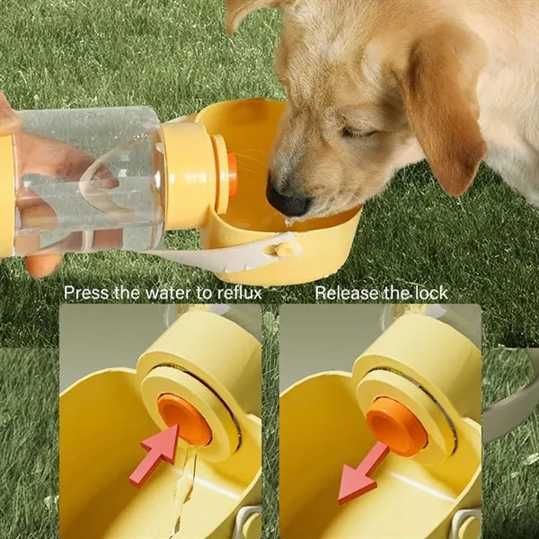 Portable And Shatterproof Pet Drinking And Feeding Bottle