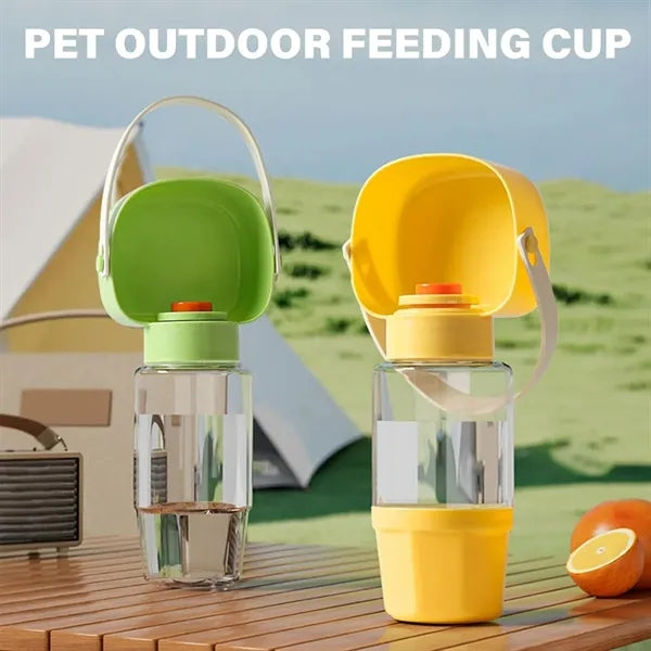 Portable And Shatterproof Pet Drinking And Feeding Bottle