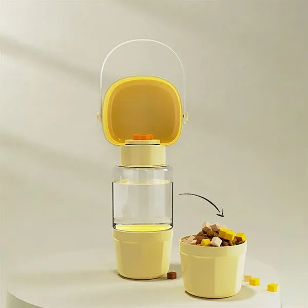 Portable And Shatterproof Pet Drinking And Feeding Bottle