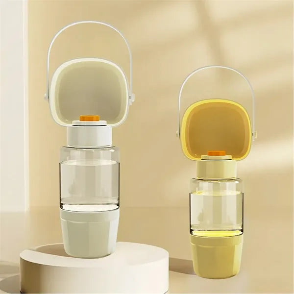 Portable And Shatterproof Pet Drinking And Feeding Bottle