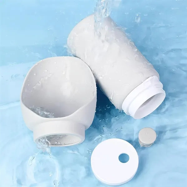 Outdoor Foldable Silicone Pet Drinking Cup With Rope