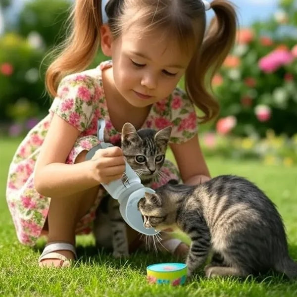 Outdoor Foldable Silicone Pet Drinking Cup With Rope