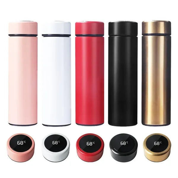 Stainless Steel Smart Water Bottle with Temperature Display