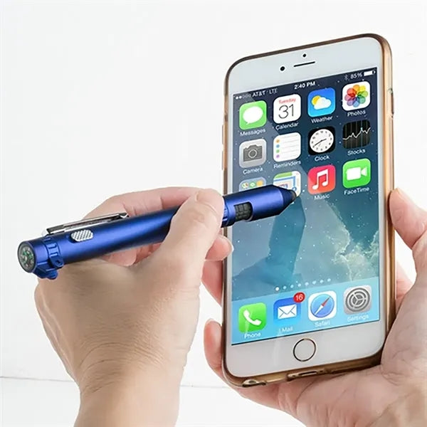 6-in-1 LED Tactical Pen with Stylus and Compass