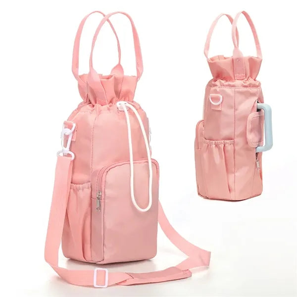 Insulated Bottle Sling Bag with Drawstring