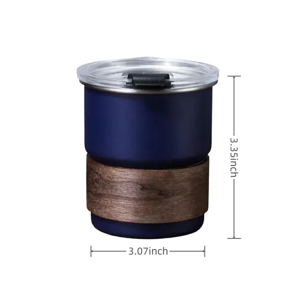 304 Stainless Steel Coffee Cup With Wooden Cup Sleeve