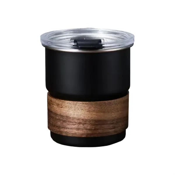 304 Stainless Steel Coffee Cup With Wooden Cup Sleeve