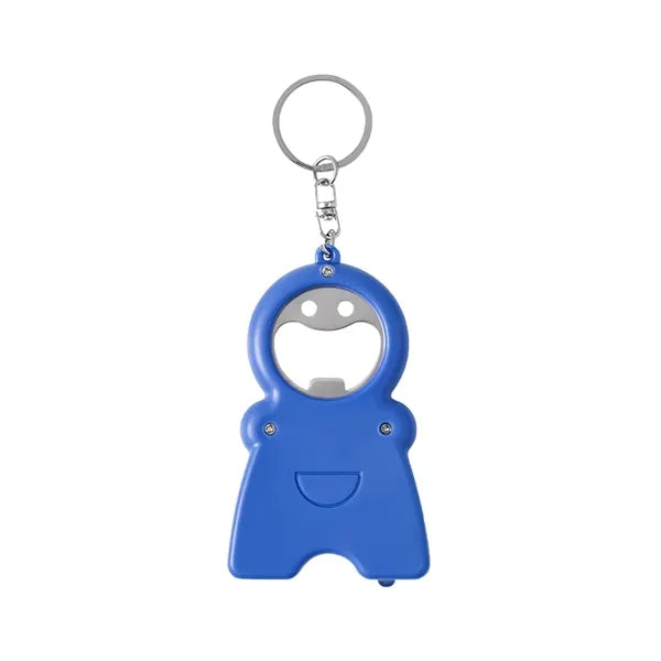 Bottle Opener Keychain With Measuring Tape And LED Light