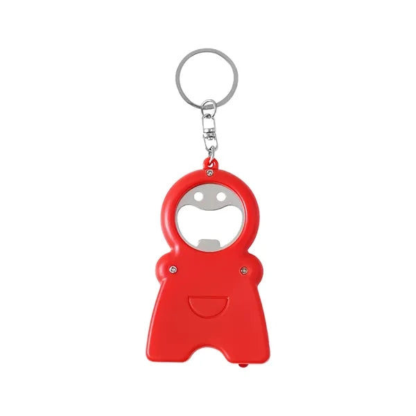 Bottle Opener Keychain With Measuring Tape And LED Light