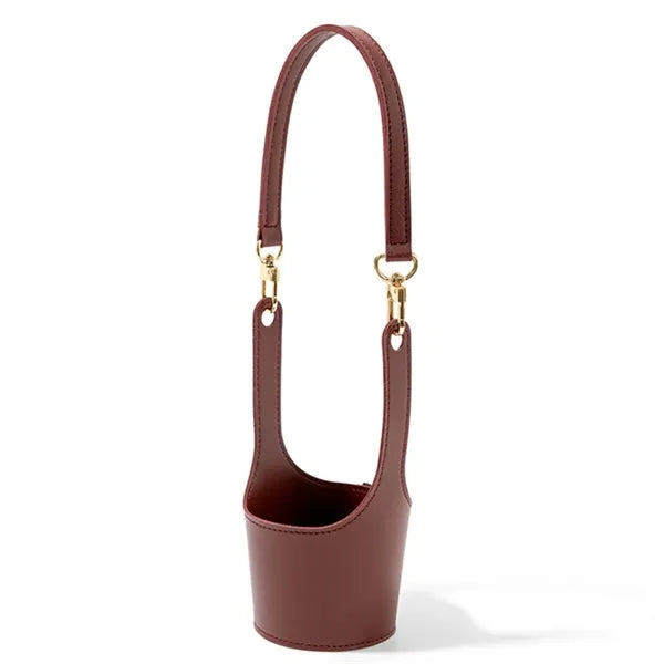 Hands To Carry Leather Cup Sleeve