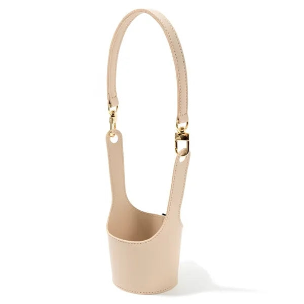Hands To Carry Leather Cup Sleeve