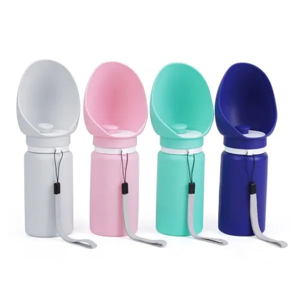 Portable Collapsible Silicone Pet Water Bottle with Bowl