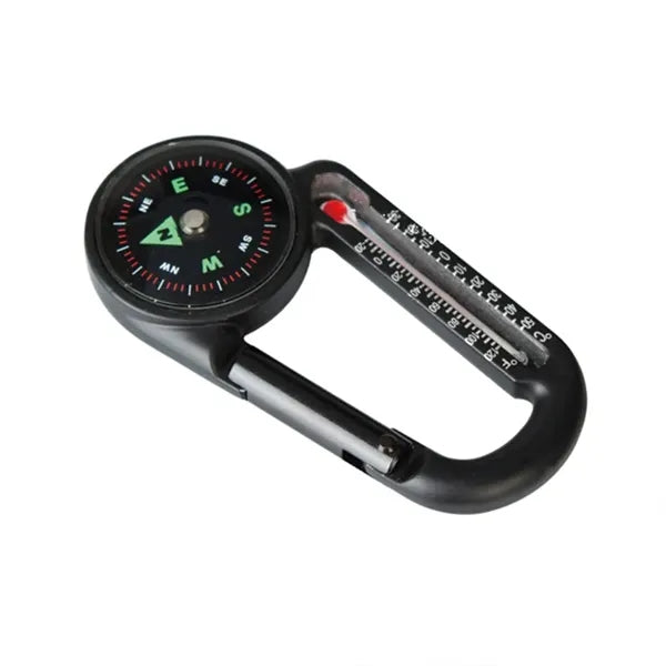 3 in 1 Compass Carabiner Clip