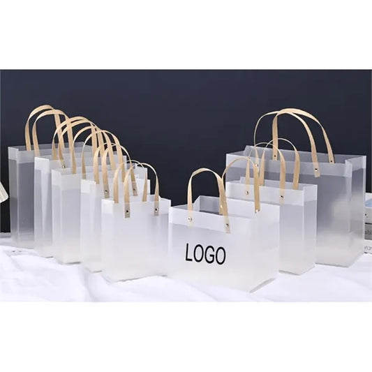 Frosted Plastic Transparent Shopping Bag