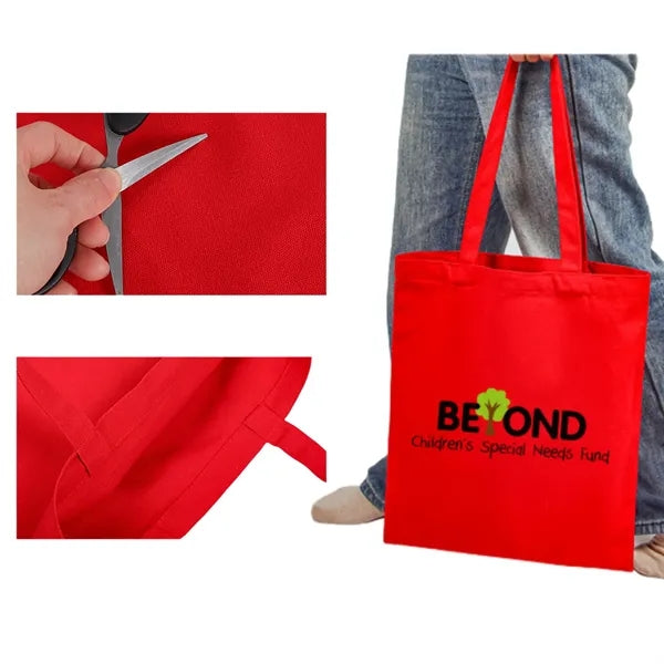 Pure Cotton Colored Hand-Held Canvas Bag