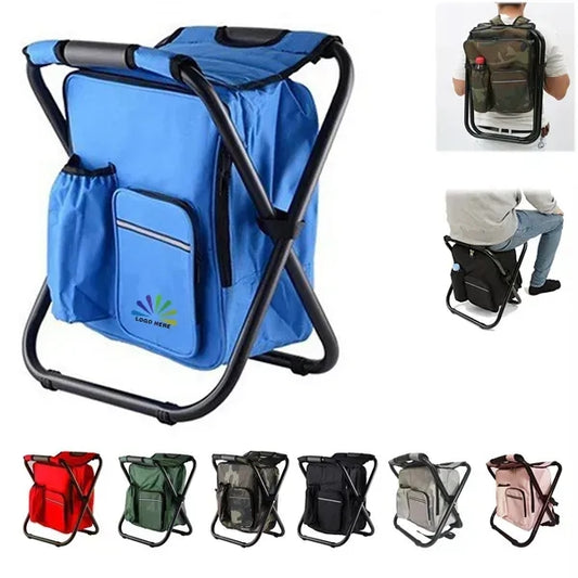 Full Color Backpack Chair with Cooler Bag