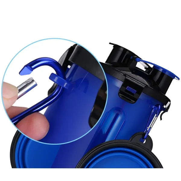Pet Travel Water Food Bottle Portable Dispenser With Bowl
