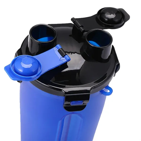 Pet Travel Water Food Bottle Portable Dispenser With Bowl