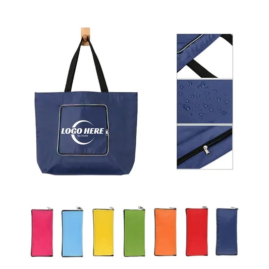 Waterproof Zipper Foldbale Oxford Cloth Shopping Bag