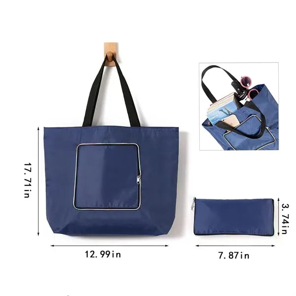 Waterproof Zipper Foldbale Oxford Cloth Shopping Bag
