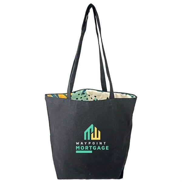Reversible Colored Cotton Canvas Tote Bag