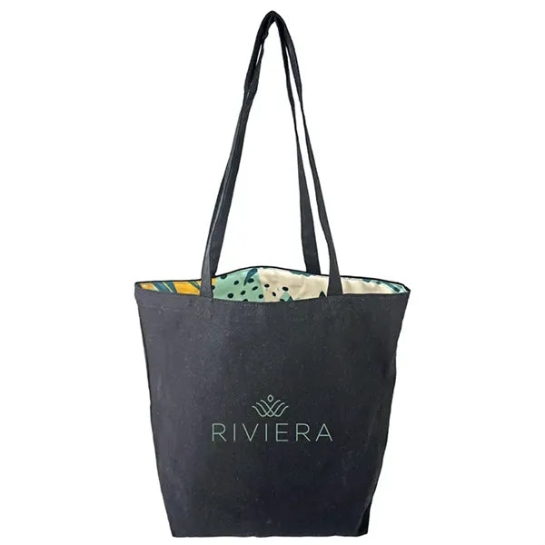 Reversible Colored Cotton Canvas Tote Bag