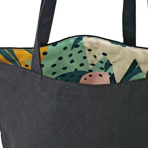 Reversible Colored Cotton Canvas Tote Bag