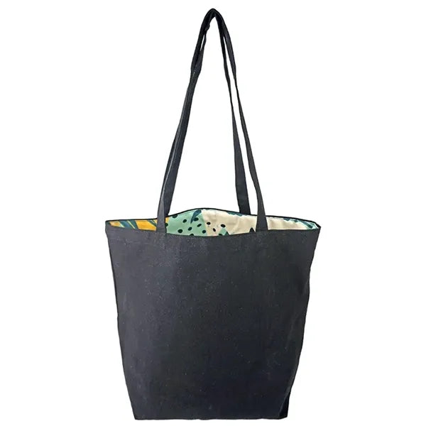 Reversible Colored Cotton Canvas Tote Bag