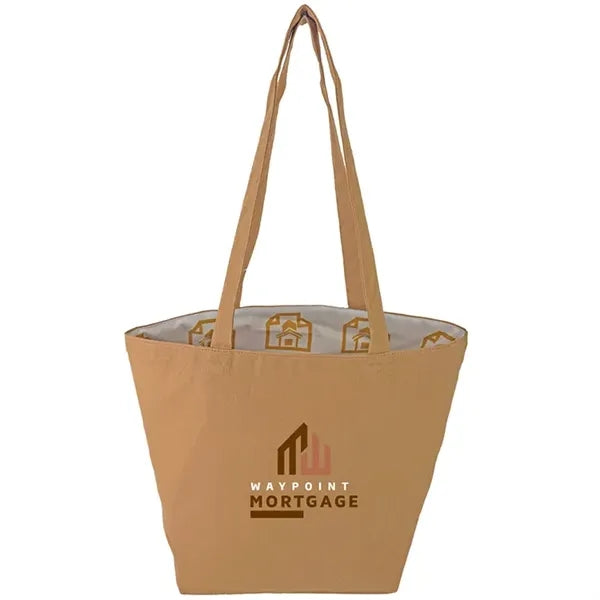 Reversible Colored Cotton Canvas Tote Bag