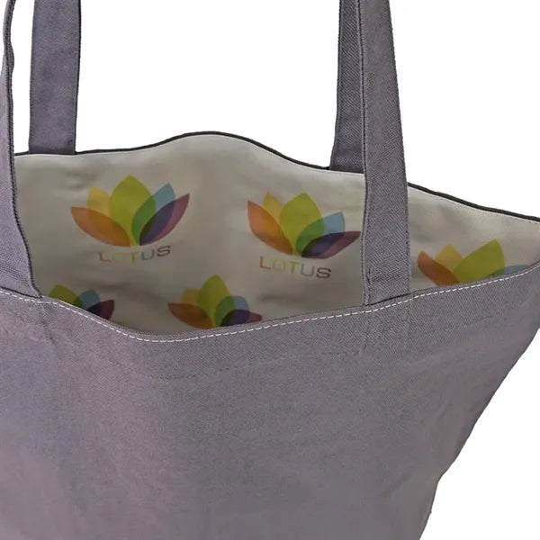 Reversible Colored Cotton Canvas Tote Bag