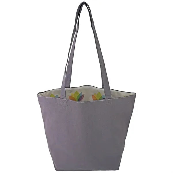 Reversible Colored Cotton Canvas Tote Bag