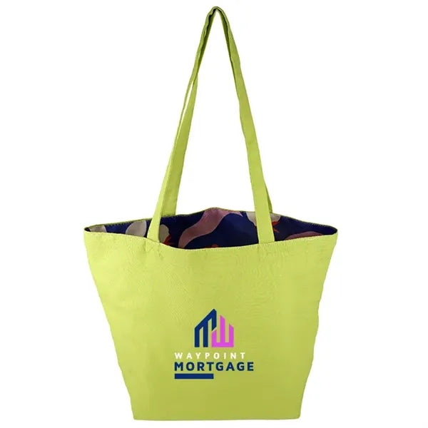 Reversible Colored Cotton Canvas Tote Bag