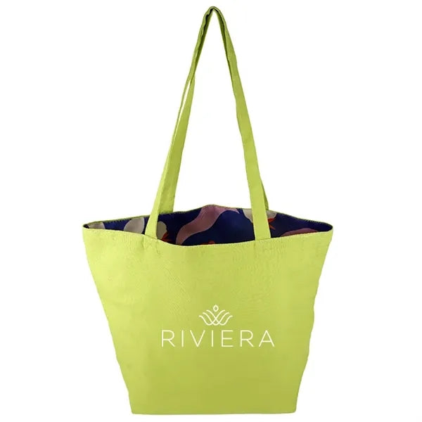 Reversible Colored Cotton Canvas Tote Bag