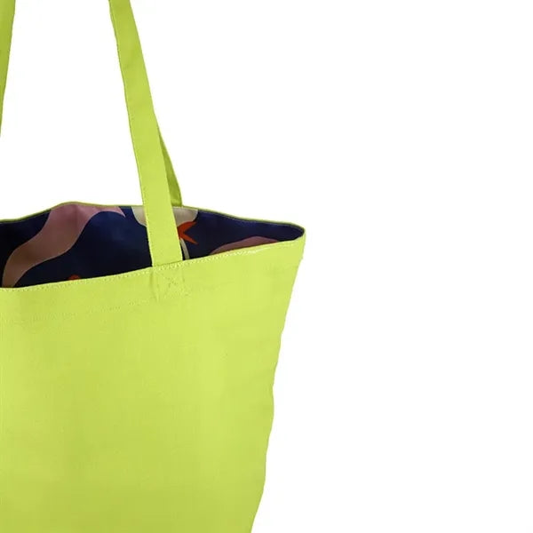 Reversible Colored Cotton Canvas Tote Bag